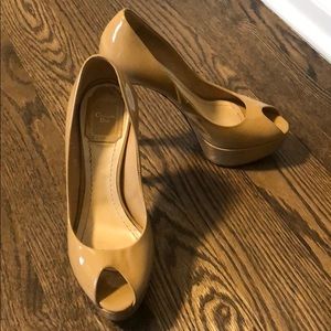 Dior Patent Peep Toe Pumps
